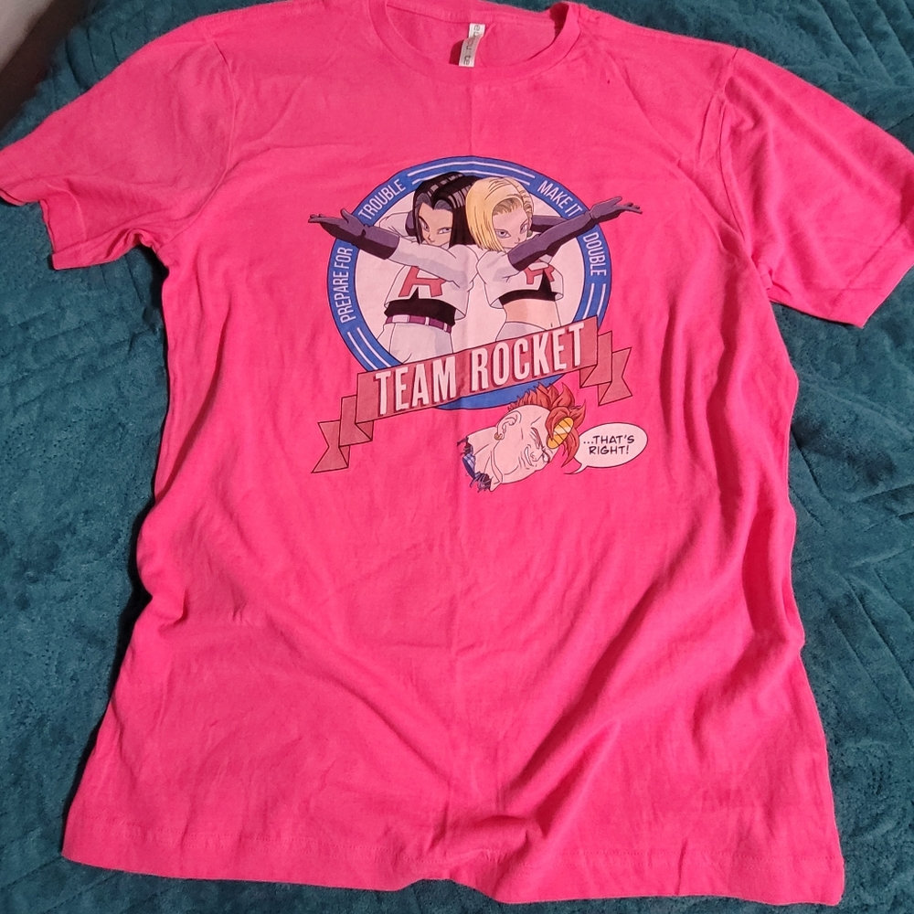 Pink Team Rocket Tshirt, Medium Unisex